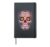 Halloween Sugar Skull Dia De Los Muertos Calavera Hardcover Journal, Black