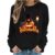 Halloween Sweatshirt Women Vintage Witch Ghost Fleece Sweaters