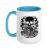 Halloween Therapist Tools Scissors Putty Pegs Props Ceramic Mug, Blue/White, 15oz