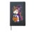 Halloween Unicorn Witch Hat Cute Pumpkin Girls Costume Hardcover Journal, Black