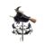 Halloween Witch Garden Wind Spinner, Retro Flying Witch Outdoor Decoration, Metal Wind Rotating Ornament with Ground Stake for Yard Patio Party Store Halloween Decor