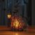 Halloween Witch Lamp, Stained Glass Style Resin Witchs Figurine with Lantern & Broom, Gothic Spooky Table Lamp LED Night Light for Home Decor, Indoor Party Holiday Centerpiece Mantel Entryway (Witch)