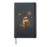 Halloween Wizard Ghost with Pumpkin Vintage Halloween Hardcover Journal, Black