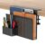 HAMOPY Desk Side Storage, Single-Layer Steel Hanging Desk Organizer with Magnetic Pen Holder, No Drilling Desk Drawer Cable Management Tray, Under Table Laptop Holder for Office, School&Home(Black)
