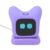 Hamwesh AI Robot Pet, Magnetic Charging Emotional Support Multilingual Learning Interactive Robot for Kids, Educational Toy with Voice Control Compact Design for Children Travel Home (Purple)