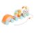 Hamwesh Wooden Set for Toddlers 1-3, 3 Section Towable Animal Stacking Toy with Building Blocks, Toddler Toy for Kids -5 & Shape Sorter