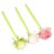 HANABASS 3pcs 0.5mm Rose Shaped Gel Pen Set Creative Romantic Smooth Writing Pens with Black Ink for School and Family Use, Silicone and Abs Material