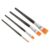 HANABASS 4pcs Professional Serrated Comb Paint Brushes for Acrylic Oil Watercolor Painting Synthetic Bristle Texture Brushes with Ergonomic Handle Artistic Craft Supplies for Adults
