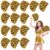 Hanaive 10 Pcs Metallic Foil Textured Team Spirit Shakers Bulk Pet Cheerleader Pom Poms for Spirit Week Sport Fan Football Basketball Volleyball Squad Party Dance Soccer Party Decor(Gold)
