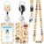 Hancynir Cat Book Floral Lanyards for Id Badges with Retractable Reel Clip