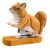 Hand-Carved Basswood Animal Stapler for Office Desk Decor,Squirrel
