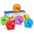 hand2mind Rainbow Geared Mini Learning Clock Set of 6, Analog Teaching Clocks for Kids, Movable Hands, Telling Time Math Manipulatives, Classroom School Homeschool Teaching Toy, Color Coded Gears