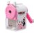 Hand‑Crank Pencil Sharpener, Auto‑Feed Manual Pencil Cutter Portable Pencil Sharpener for Students, Pink