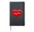 Hand Drawn Heart Hayden – First Name Hearts I Love Hayden Hardcover Journal, Black