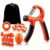 Hand Grip Strengthener Set Resistance Gripper for Forearm Training Adjustable Carpal Tunnel Rehab, Climbing, Weightlifting (Orange)