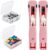 Handheld Paper Clam Clip Dispenser Large Size Pink with 100 Clips