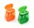Handheld Pencil Sharpener, Manual Pencil Sharpener Kindergarten School Supplies (Orange+green-2pcs)