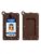 Handmade Dual-Sided TPU Badge Holder | Student ID, Access Card, Work Badge & Vehicle Key Card Holder | Personalized Lanyard ID Holder with Secure Snap Retention (Brown)