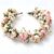 Handmade Fabric Flower Crown, Adjustable Floral Headband for Wedding Brides