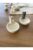 Handmade Stone Powder Cat Decorative Accents Scented Candle Set of 2 Vanilla Aroma Decorative Home Decor – Gray-White