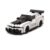 Handmade White Black Sports Car Building Block Set, DIY Racing Vehicle Model Kit, Plastic Construction Toy for Collectors