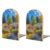 Handmade Wood Book Ends 1 Pair, Large Heavy Bookends for Shelves
