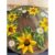 Hand Painted Wooden Lazy Susan Sunflowers Daisies Floral Kitchen Decor Resined Rotating Serving Tray Wooden Turntable Centerpiece for Dining Table Home Decor