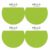 Handwritten Round Name Stickers Coated, Cyan, 80mm