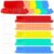 Hanging File Tabs 50Pcs, PVC Clear Assorted Colors with Inserts