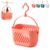 Hanging Shower Caddy, Portable Shower Basket Organizer with Hook, Plastic Hanging Shower Caddy Portable Storage Tote Box Bin, Shower Caddy Portable Basket for Bathroom Dorm Gym Travel (Pink)