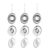 Haofy 9 Pack Bird Wind Spinner, Stainless Steel