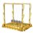 Haofy Newton’s Cradle Balance Balls, Gold, 5 Gold Metal Pendulums