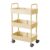 HAOPAIXW 3 Tier Slim Rolling Cart, Lightweight Plastic Utility Cart with Wheels, Small Mobile Storage Organizer Rack for Light Toiletries, Snacks, Makeup and Stationery (13.8″x8.7″x26.9″) (Yellow)