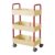 HAOPAIXW 3 Tier Slim Rolling Cart, Lightweight Plastic Utility Cart with Wheels, Small Mobile Storage Organizer Rack for Light Toiletries, Snacks, Makeup and Stationery (13.8″x8.7″x26.9″) (Red)