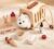 HAPGFS Wooden Pretend Play Vet Doctor Kit for Kids, Toy Puppy Pet Care Set with Carrier