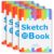 Hapikalor 9″x12″ Sketch Book, 4-Pack 50 Sheets Spiral Bound Art Sketchbook