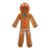 HAPNBCELE Kid Gingerbread Man Costume Hooded Suit Christmas (Brown, 10-12Y)