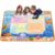 Happi Hoomin Water Doodle Mat for Kids – Mess Free Reusable Drawing & Writing Board, Neon Aqua Magic Coloring Mat, Educational Preschool Learning Toy for Toddlers Boys & Girls (Ocean)