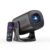 HAPPRUN Portable Mini Projector with wifi and bluetooth – 200″ large screen, Dolby Audio Speakers, streaming apps, Auto Keystone smart movie projector – 240° stand for outdoor & indoor theater,Red