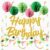 Happy Birthday Banner Birthday Party Decorations Sign with Honeycomb Balls