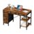 HAPPYMONT 47″ Computer Desk with 6 Drawers,Storage Shelves