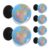Happyyami 6pcs Mini Desk Globes with Textured Terrain and Space-saving Design, 3.3in Plastic Rotating Globes for Homeschool and Study Desk Educational Use