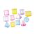 harayaa 12 Pieces Geometric Shapes Blocks Set Pattern Blocks Transparent Manipulatives