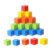 harayaa 50 Pieces Wooden Blocks,Math Sorting Toys,for Kids,Puzzle Classroom Supplies Building Blocks Small Cubes for Preschool Adults, Colorful, S