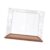 harayaa Acrylic Display Case Figure Display Case Collectibles Display Box Figurine Showcase Organizer Dustproof Protection Showcase with Base Display Stand St, Wood Base