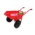 harayaa Kids Wheelbarrow Toy Child Pushcart Cart Barrel Spade Kit with Wearable Wheels Pp Material Lightweight Portable Design Engaging Educational Activity S, Red