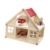 harayaa Wooden Pretend Play House Two Layer Miniature House for Children