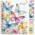 HARDCOVER Academic Year 2026-2027 Planner: 14 Months (May 2026 Through June 2027) 8.5″x 11″ Daily Weekly Monthly Planner Yearly Agenda. Bookmark, Pocket Folder and Sticky Note Set (Watercolor Butterflies)