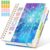 Hardcover Spiral Journal Notebook, 300 Pages 5 Subject Notebook College Ruled with Removable Dividers Tabs, 8″ x 10″ Notebooks for Work, Spiral Ruled Lined Writing Journal Hardcover Leather Notebook for School (Blue Starry Sky, 8”x 10”)