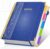 Hardcover Spiral Notebook Journal, 8″x10″ Large B5 Notebooks with Removable Dividers Tabs, 300 Pages Leather 5 Subject Notebook College Ruled, Lined Journal for Women Work School Note Taking, Blue